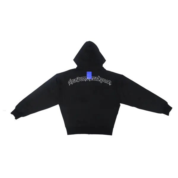 NRF : DEATHWISH ZIP HOODIE SOLID BLACK