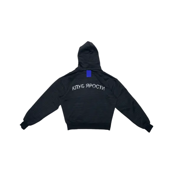 N.R.F.C : CLUB OF FURY WARM UP PLEATED HOODIE BLACK