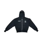 N.R.F.C : CLUB OF FURY WARM UP PLEATED HOODIE BLACK