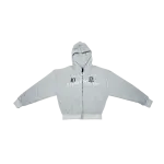 N.R.F.C : CLUB OF FURY DOUBLE LAYERED WARM UP HOODIE LIGHT GREY