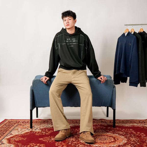 SISBURMA NPLH Double-Layer Reversible Rectangle Hoodie